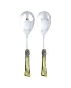 Set van 2 Syrah Green roestvrijstalen saladeporties - 25 x 5 x 4 cm