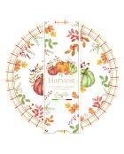 Set van 2 veelkleurige Harvest placemats - 34,5 x 34,5 cm