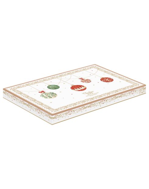 Plato multicolor de porcelana para Nochebuena, 35 x 23,5 x 2 cm