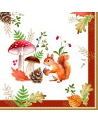 Set van 20 veelkleurige Autumn Breeze papieren servetten - 33 x 33 cm