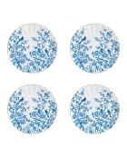 Lot de 4 assiettes en porcelaine Paradise Garden multicolores - 19 x 19 x 2,5 cm
