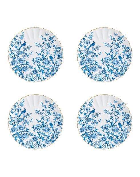 Set di 4 piatti in porcellana Paradise Garden multicolore - 19 x 19 x 2,5 cm
