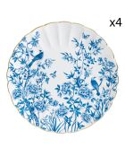 Lot de 4 assiettes en porcelaine Paradise Garden multicolores - 19 x 19 x 2,5 cm