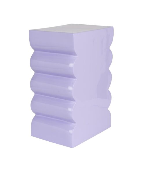 2 Hocker Shiny Curves, 21 x 30 x 45 cm, Violett