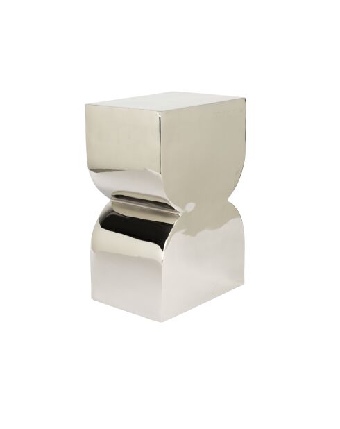 Hocker, glänzend, kegelförmig, 21 x 30 x 45 cm, Silber, 2 Stück