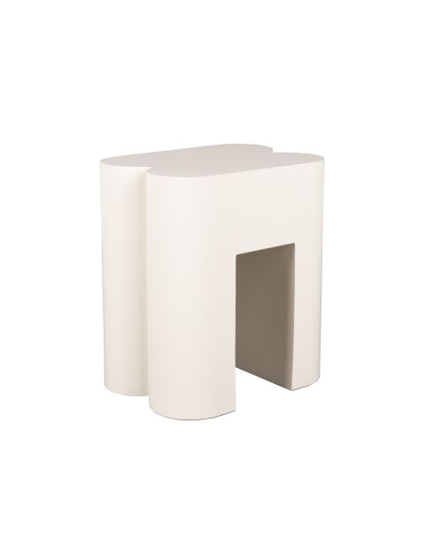 Beigefarbene Hocker in 2 Formen, 40 x 40 x 45 cm