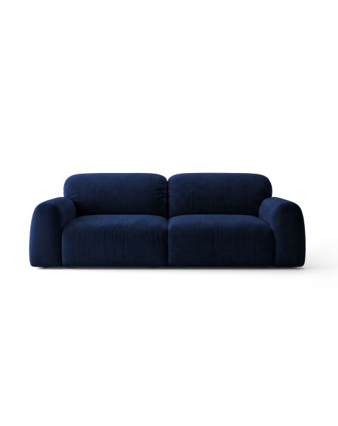 Canapé 3 places Milan bleu roi - 220 x 104 x 82 cm