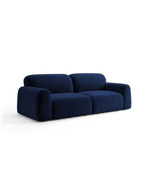 Canapé 3 places Milan bleu roi - 220 x 104 x 82 cm