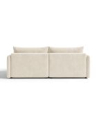 Sofá de esquina derecha Monaco de 3 plazas beige claro - 215 x 151 x 82 cm