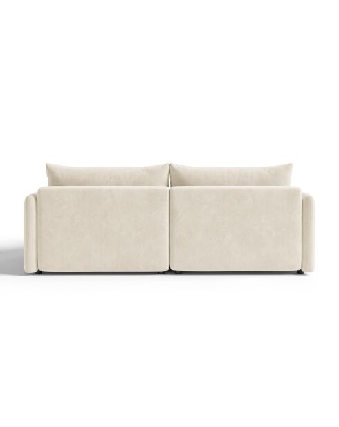 Sofá de esquina derecha Monaco de 3 plazas beige claro - 215 x 151 x 82 cm