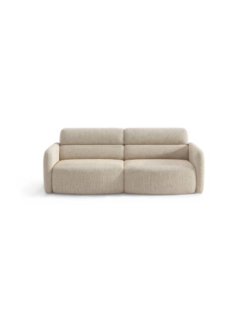 Canapé 3 places Malmo beige - 194 x 100 x 83 cm