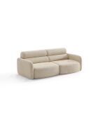 Canapé 3 places Malmo beige - 194 x 100 x 83 cm