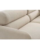 Canapé 3 places Malmo beige - 194 x 100 x 83 cm