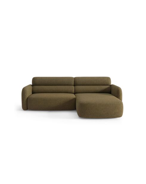 Sofá de esquina derecha Malmo olive de 3 plazas - 219 x 165 x 83 cm