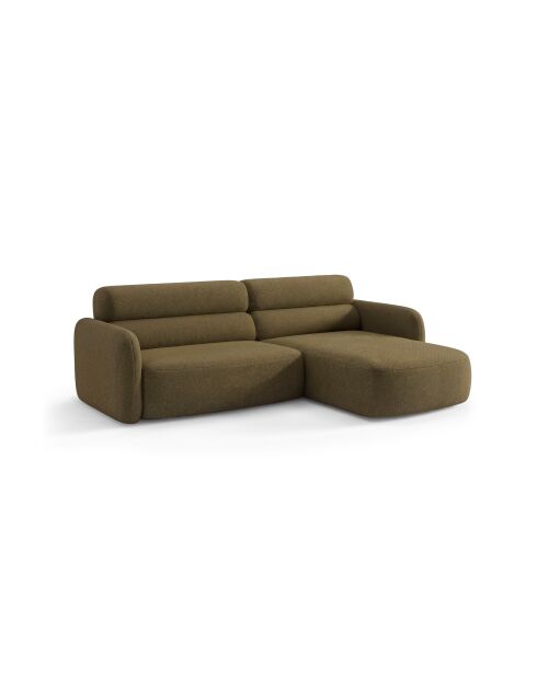 Sofá de esquina derecha Malmo olive de 3 plazas - 219 x 165 x 83 cm