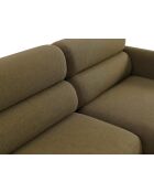 Divano angolare destro Malmo olive a 3 posti - 219 x 165 x 83 cm