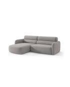 Divano angolare sinistro a 3 posti grigio Malmo - 219 x 165 x 83 cm