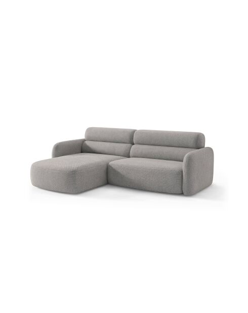 Sofá de esquina izquierda Malmo gris de 3 plazas - 219 x 165 x 83 cm