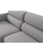 Divano angolare sinistro a 3 posti grigio Malmo - 219 x 165 x 83 cm