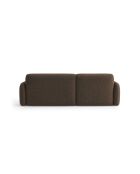 Divano angolare sinistro Malmo 3 posti marrone scuro - 219 x 165 x 83 cm