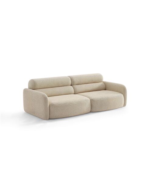 Canapé 4 places Malmo beige - 244 x 100 x 83 cm