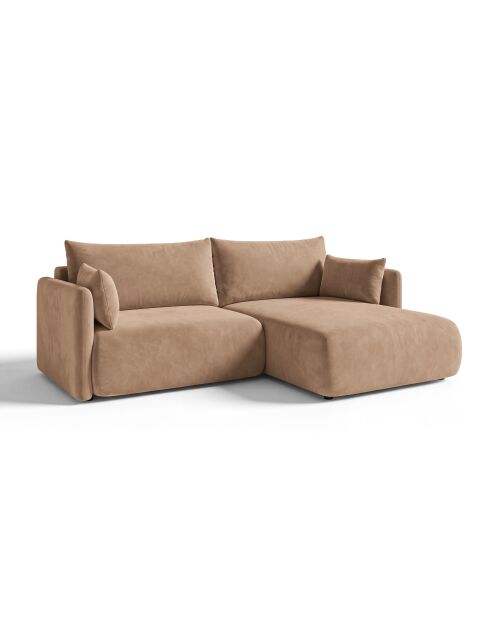 Sofá de esquina derecha Monaco de 3 plazas beige - 215 x 151 x 82 cm