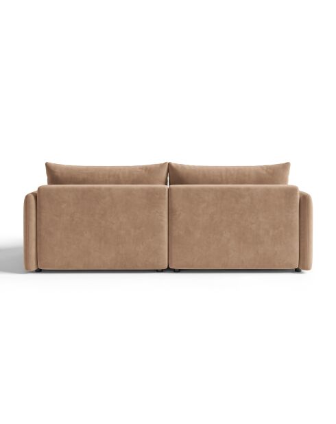 Sofá de esquina derecha Monaco de 3 plazas beige - 215 x 151 x 82 cm