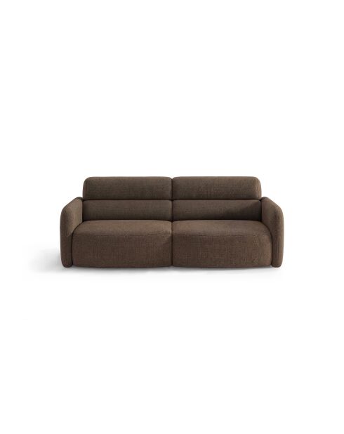 Canapé 3 places Malmo marron foncé - 194 x 100 x 83 cm