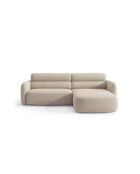 Divano angolare destro a 3 posti Malmo beige - 219 x 165 x 83 cm