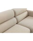 Divano angolare destro a 3 posti Malmo beige - 219 x 165 x 83 cm