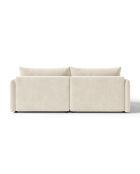 Sofá de esquina izquierda Monaco de 3 plazas beige claro - 215 x 151 x 82 cm
