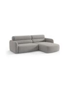 Sofá de esquina derecha Malmo gris de 3 plazas - 219 x 165 x 83 cm