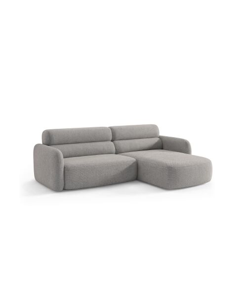 Sofá de esquina derecha Malmo gris de 3 plazas - 219 x 165 x 83 cm