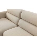 Sofá de esquina izquierda Malmo beige de 3 plazas - 219 x 165 x 83 cm