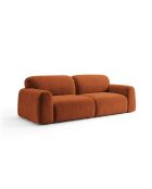 Canapé 4 places Milan terracotta - 260 x 104 x 82 cm