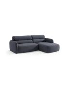 Sofá esquinero derecho Malmo de 3 plazas azul oscuro - 219 x 165 x 83 cm