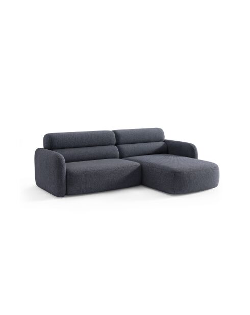 Sofá esquinero derecho Malmo de 3 plazas azul oscuro - 219 x 165 x 83 cm