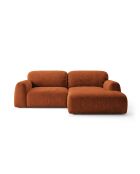 Sofá Milan de 3 plazas en terracota a la derecha - 240 x 158 x 82 cm