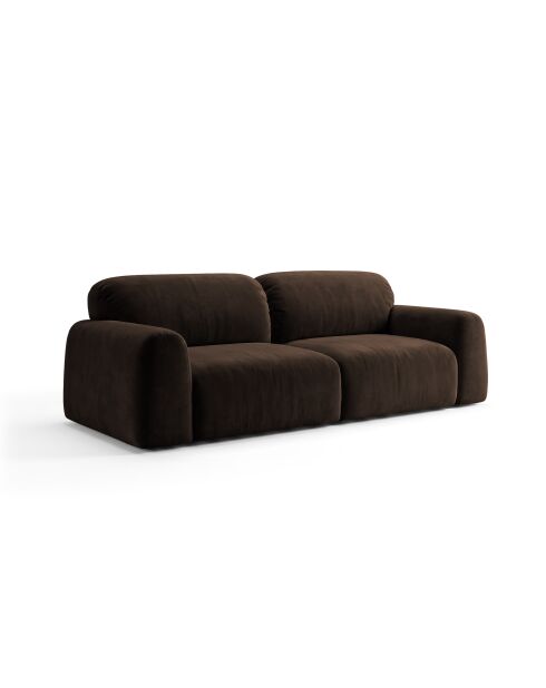Canapé 3 places Milan marron foncé - 220 x 104 x 82 cm