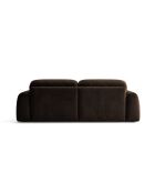 Milan 3-zits hoekbank links donkerbruin - 240 x 158 x 82 cm