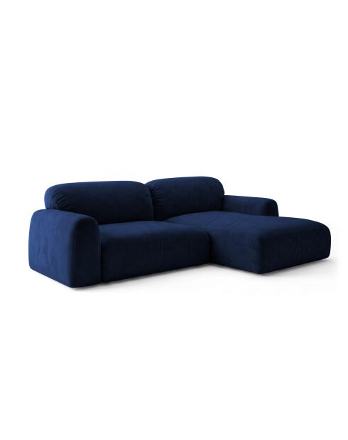 Sofá esquinero derecho Milan de 3 plazas azul real - 240 x 158 x 82 cm