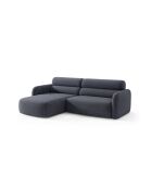 Sofá Malmo de 3 plazas en esquina izquierda azul oscuro - 219 x 165 x 83 cm