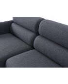 Sofá Malmo de 3 plazas en esquina izquierda azul oscuro - 219 x 165 x 83 cm