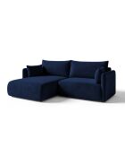 Sofá de esquina izquierda Monaco de 3 plazas azul real - 215 x 151 x 82 cm