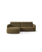 Divano angolare sinistro Malmo olive a 3 posti - 219 x 165 x 83 cm
