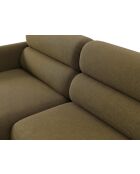 Divano angolare sinistro Malmo olive a 3 posti - 219 x 165 x 83 cm