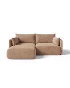 Sofá de esquina izquierda Monaco de 3 plazas beige - 215 x 151 x 82 cm