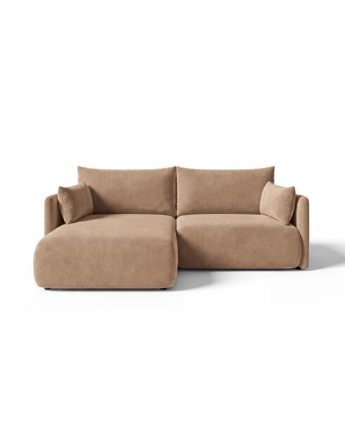 Sofá de esquina izquierda Monaco de 3 plazas beige - 215 x 151 x 82 cm
