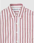 Calvi rood-wit overhemd - ROOD/WIT