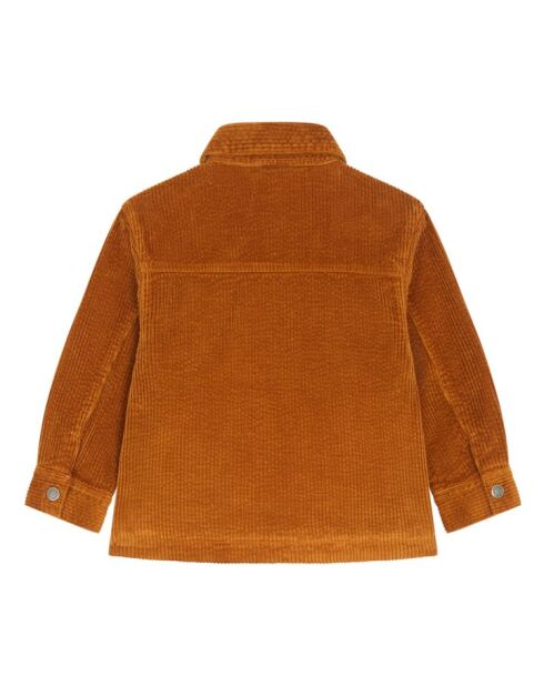Camicia in cotone a manica lunga Dario nocciola